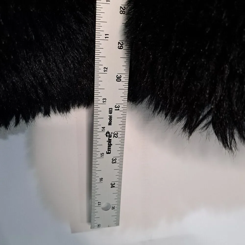 BOPT The Beauty Optimal Product Women's Faux Fur Coat Jacket MP7 Black Large NWT - Picture 7 of 8